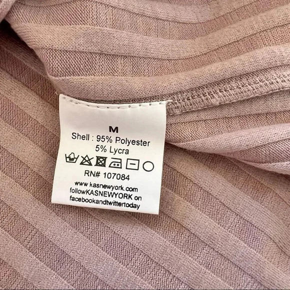 Anthropologie KAS New York Textured Ribbed Lace Dress Blush Pink Size M Medium - Picture 4 of 6